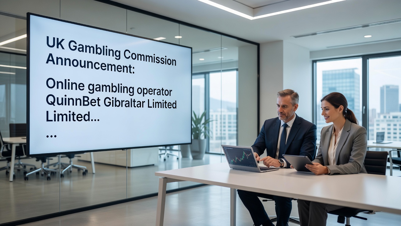 Close-up of gambling commission enforcement documents and digital compliance dashboard